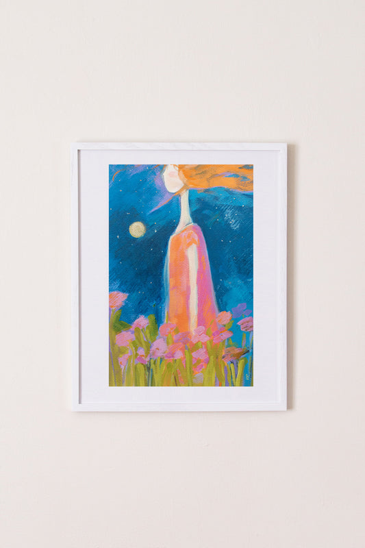 "She by the Moon" Print - Sister Golden
